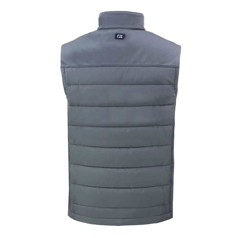Men's Cutter & Buck Steel Portland Sea Dogs Evoke Hybrid Eco Softshell Recycled Full-Zip Vest