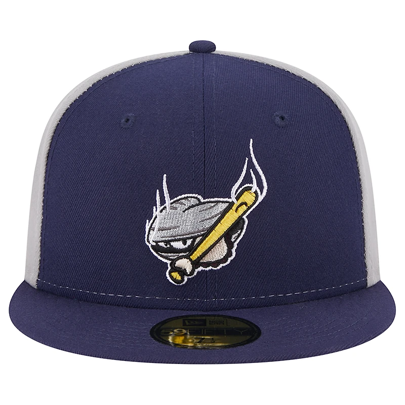 Casquette ajustée 59FIFTY Portland Sea Dogs Theme Nights Clam Bake pour homme New Era bleu marine