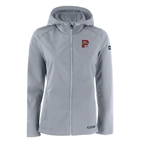 Women's Cutter & Buck  Gray Portland Sea Dogs Evoke Eco Softshell Recycled Full-Zip Jacket