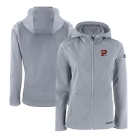 Women's Cutter & Buck  Gray Portland Sea Dogs Evoke Eco Softshell Recycled Full-Zip Jacket