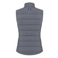 Women's Cutter & Buck  Gray Portland Sea Dogs Evoke Hybrid PrimaLoft Eco Softshell Recycled Full-Zip Vest