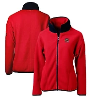Women's Cutter & Buck Red Portland Sea Dogs Cascade Eco Sherpa Full-Zip Fleece Jacket