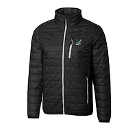 Men's Cutter & Buck Black Portland State Vikings Team Logo Big Tall Rainier PrimaLoft Eco Insulated Full-Zip Puffer Jacket