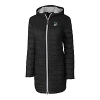 Women's Cutter & Buck Black Portland State Vikings Vault Rainier Primaloft Eco Hooded Long Coat