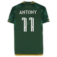 Maillot adidas vert dédicacé Antony Portland Timbers n° 11 , utilisé lors du match de la saison 2024 de la MLS - Taille S