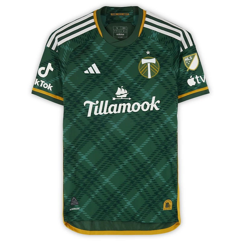 Maillot adidas vert dédicacé Antony Portland Timbers n° 11 , utilisé lors du match de la saison 2024 de la MLS - Taille S