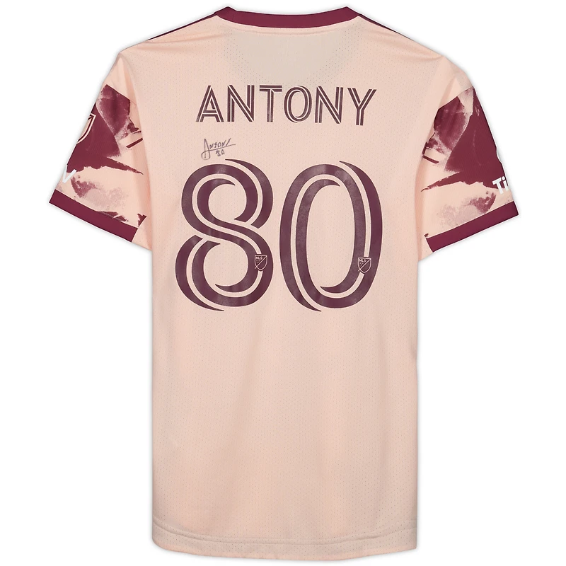 Maillot rose #80 autographié par Antony Portland Timbers lors de la saison 2023 de la MLS