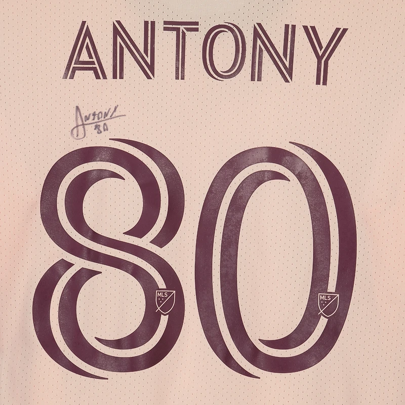Maillot rose #80 autographié par Antony Portland Timbers lors de la saison 2023 de la MLS