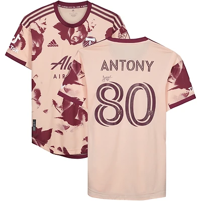 Maillot rose #80 autographié par Antony Portland Timbers lors de la saison 2023 de la MLS