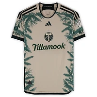 Maillot adidas beige numéro 5 dédicacé par Claudio Bravo des Portland Timbers pour la saison 2024 de la MLS - Taille S