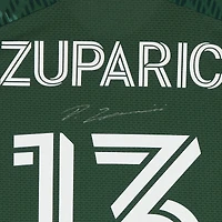 Maillot adidas vert dédicacé par Dario Zuparic des Portland Timbers, numéro 13, utilisé lors du match de la saison 2024 de la MLS - Taille L