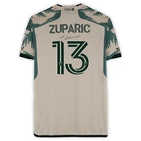 Maillot adidas beige dédicacé par Dario Zuparic des Portland Timbers (n° 13) pour la saison 2024 de la MLS - Taille L