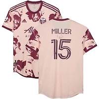 Maillot rose n°15 autographié par Eric Miller des Portland Timbers lors de la saison 2023 de la MLS