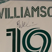 Maillot adidas beige dédicacé Eryk Williamson des Portland Timbers, numéro 19, utilisé lors du match de la saison 2024 de la MLS - Taille M