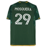 Maillot adidas vert dédicacé Juan Mosquera des Portland Timbers (n° 29) pour la saison 2024 de la MLS - Taille L