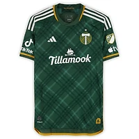 Maillot adidas vert dédicacé Juan Mosquera des Portland Timbers (n° 29) pour la saison 2024 de la MLS - Taille L