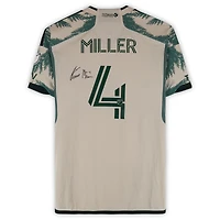 Kamal Miller Portland Timbers Autographed Match-Used #4 Tan adidas Jersey from the 2024 MLS Season - Size L