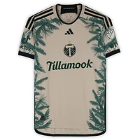 Kamal Miller Portland Timbers Autographed Match-Used #4 Tan adidas Jersey from the 2024 MLS Season - Size L
