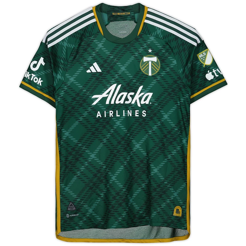 Maillot vert dédicacé #33 des Portland Timbers de Larrys Mabiala pour la saison 2023 de la MLS