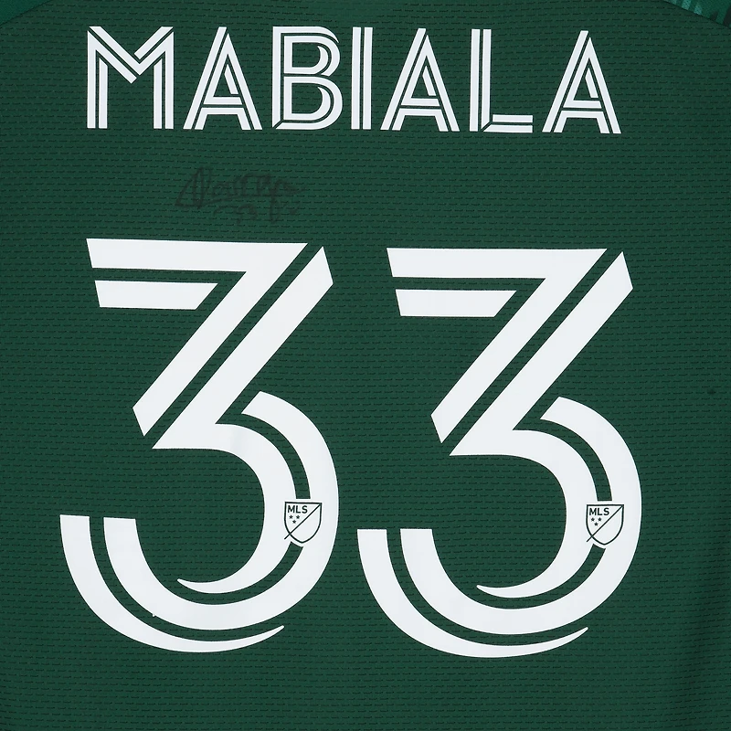 Maillot vert dédicacé #33 des Portland Timbers de Larrys Mabiala pour la saison 2023 de la MLS