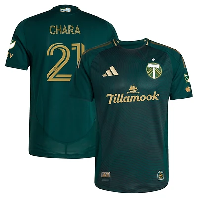Maillot de joueur authentique adidas Diego Chara pour homme, vert Portland Timbers 2025 Forever Green & Gold