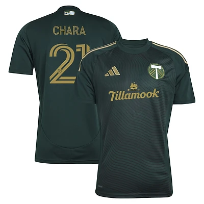 Men's adidas Diego Chara Green Portland Timbers 2025 Forever & Gold Replica Player Jersey