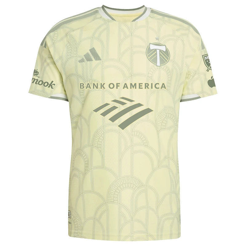 Maillot authentique adidas Finn Surman jaune Portland Timbers 2026 Civic Stadium pour homme