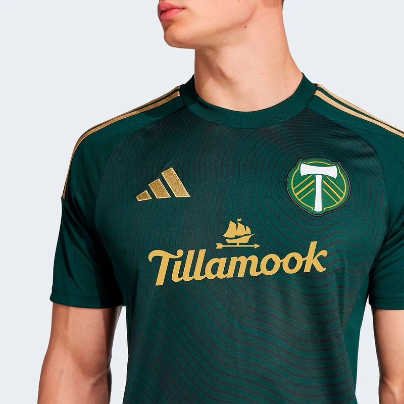 Men's adidas  Green Portland Timbers 2025 Forever & Gold Replica Jersey