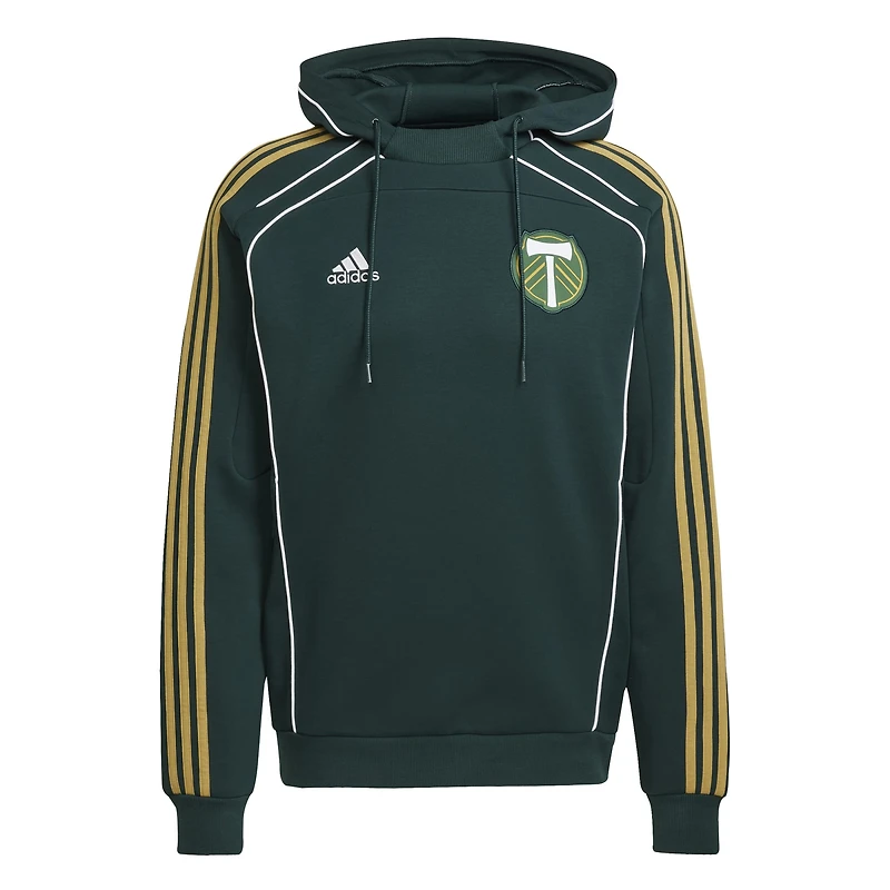 Sweat à capuche de voyage adidas Portland Timbers 2025 vert pour homme