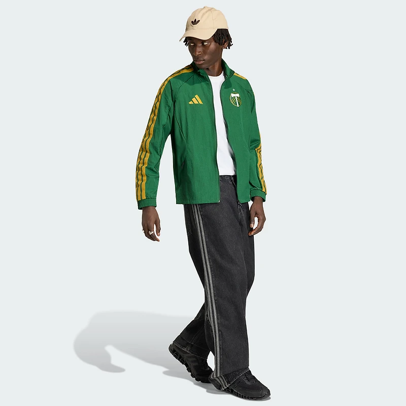 Men's adidas Green Portland Timbers 2026 Anthem Raglan Full-Zip Jacket