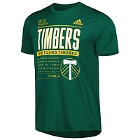 T-shirt adidas Performance vert Portland Timbers Club DNA pour hommes