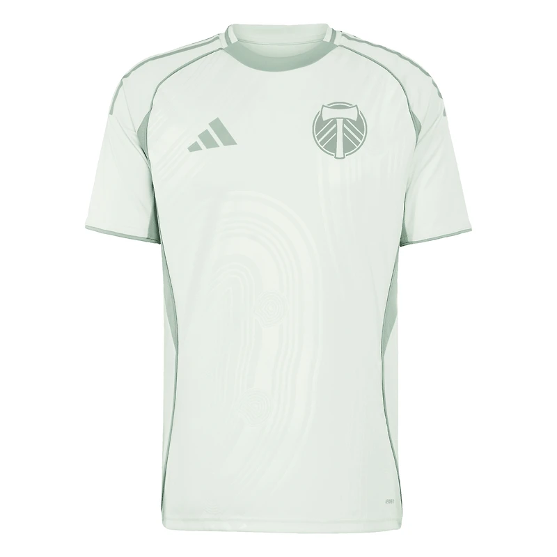 Haut d'avant-match adidas One Planet 2025 vert clair pour homme des Portland Timbers