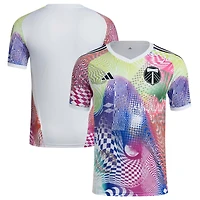 Men's adidas White Portland Timbers 2025 Pride Pre-Match Top