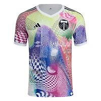 Men's adidas White Portland Timbers 2025 Pride Pre-Match Top