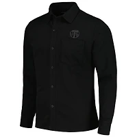 Veste boutonnée noire Antigua Portland Timbers Streamer Diamond pour homme