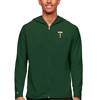 Sweat à capuche zippé intégral pour homme avec logo de l'équipe principale des Portland Timbers, vert Antigua
