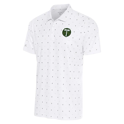 Men's Antigua White/Gray Portland Timbers 19th Hole Polo