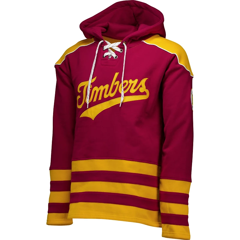 Men's Burgundy Portland Timbers 2024 Jersey Hook Hockey Pullover Hoodie