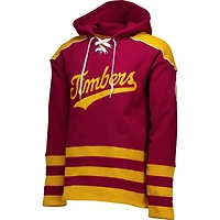 Men's Burgundy Portland Timbers 2024 Jersey Hook Hockey Pullover Hoodie