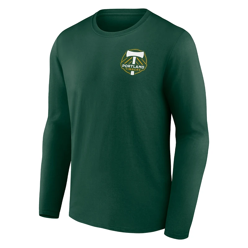 T-shirt à manches longues Portland Timbers Constant Success vert forêt de marque Fanatics pour homme