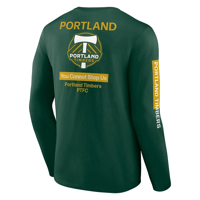 T-shirt à manches longues Portland Timbers Constant Success vert forêt de marque Fanatics pour homme