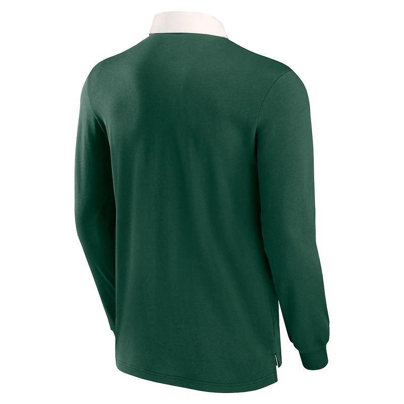 Men's Fanatics Green Portland Timbers Forever Casuals Long Sleeve Striker Polo