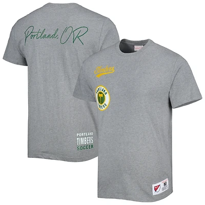 T-shirt gris Mitchell & Ness Portland Timbers City pour hommes