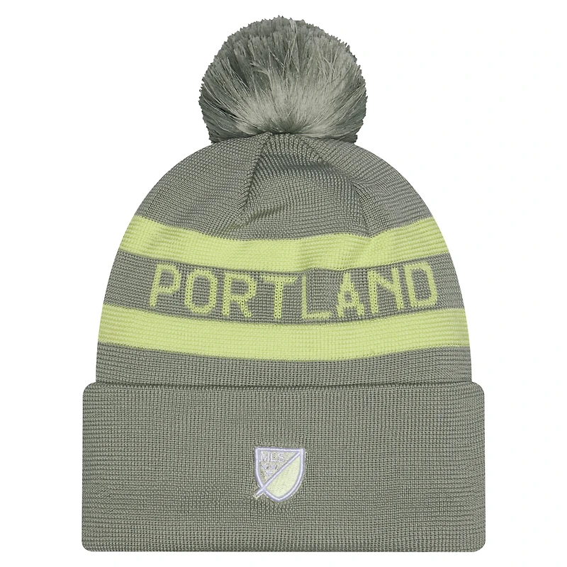 Men's New Era Green Portland Timbers 2026 Jersey Hook Cuffed Knit Hat with Pom