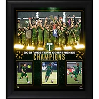 Collage encadré 15" x 17" des champions de la Conférence Ouest de la Coupe MLS 2021 des Portland Timbers