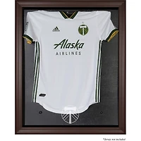 Vitrine en jersey avec logo de l'équipe marron encadrée des Timbers de Portland