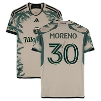 Maillot adidas beige dédicacé n° 30 des Portland Timbers de Santiago Moreno pour la saison 2024 de la MLS - Taille S