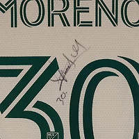 Maillot adidas beige dédicacé n° 30 des Portland Timbers de Santiago Moreno pour la saison 2024 de la MLS - Taille S