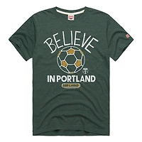 Unisex Homage  Green Portland Timbers MLS x Ted Lasso Believe Graphic Tri-Blend T-Shirt