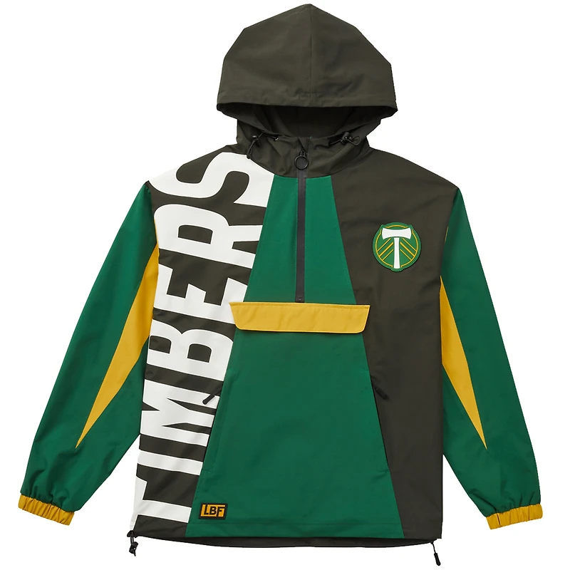 Veste anorak à demi-zip unisexe Live Breathe Futbol vert Portland Timbers Tekker